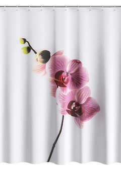 фото Т Штора для ванной Орхидея 180х180