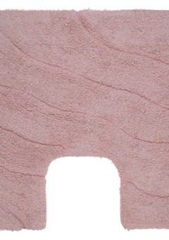 фото Коврик для ванной комнаты хлопковый Волна розовый, TRENDY с U-вырезом 50*50 cm