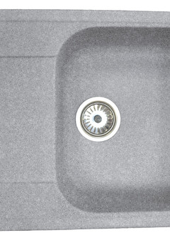 фото Мойка КМ 61-47 SGA-251 искристый серый с одинарным сифоном