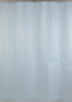 фото Т Штора д/ванной полиэстер 023А-06 180см.*180 см. (голубая) 12 колец*